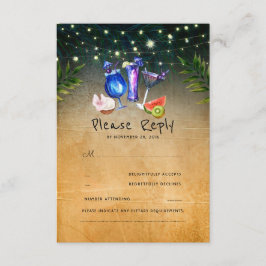 Cocktails Tropicais Casamento de Praia RSVP