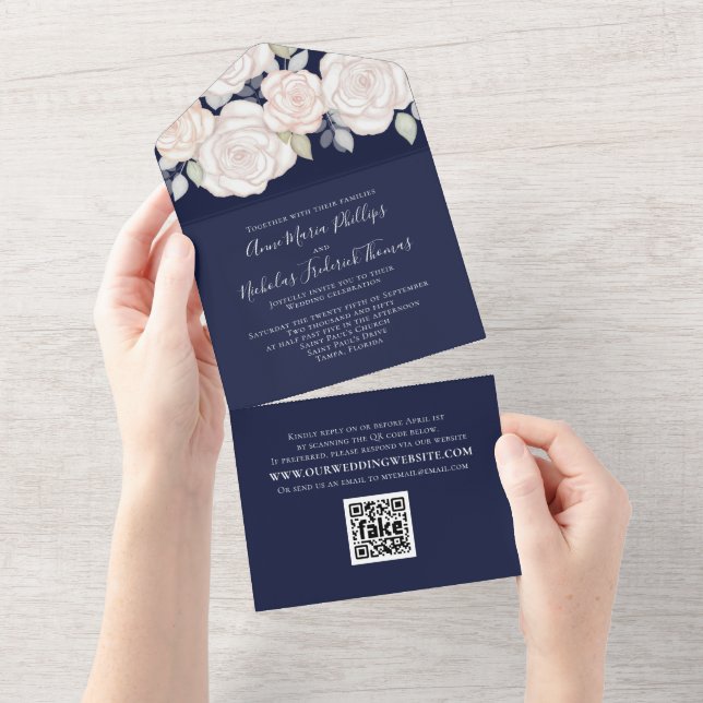 Cód. QR de Molercola Floral Verde Moderno (Aba destacável)