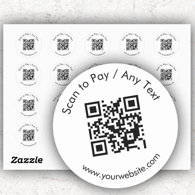 Cód. QR Personalizado / Texto Folha de Adesivos Re (Criador carregado)