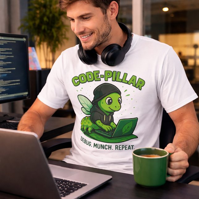 Code Pillar Cute Coding Lifestyle T-Shirt (Criador carregado)