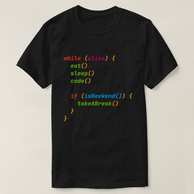 Coder's Life Cycle T-shirt (Frente do Design)