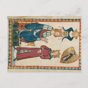 Codex Manesse - rei Tyro de escocês cartão postal