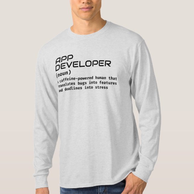 Codificação Humor - Camisa de Definição do Desenvo (Frente)