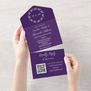 Código A de QR de RSVP Moderno RSVP Puro Elegante