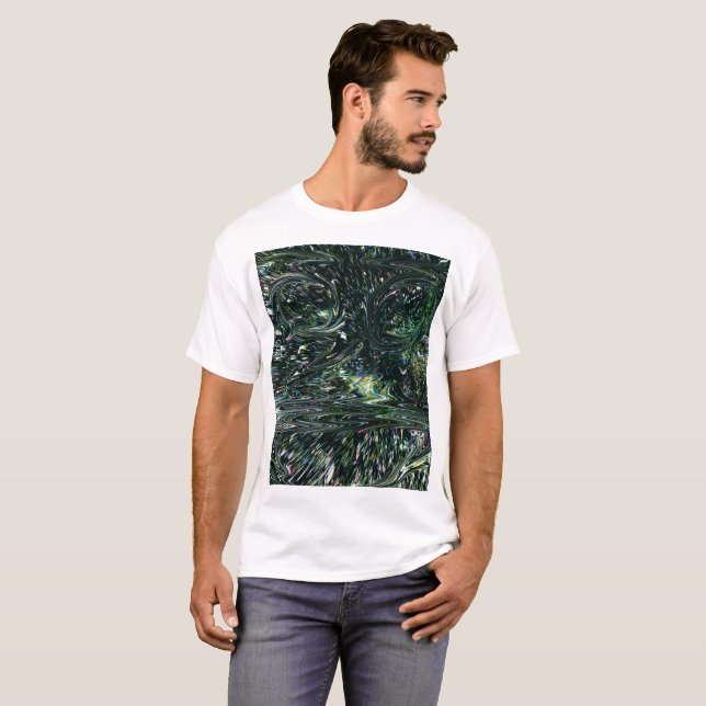 Código Abstrato psicodélico1 T-Shirt (Frente Completa)