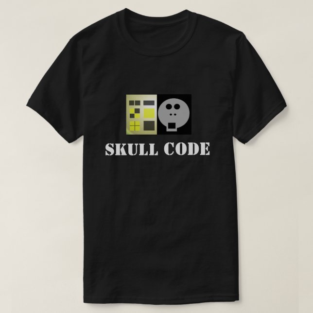Código Caveira V2: Camiseta Gráfica Skullnskin Por (Frente do Design)