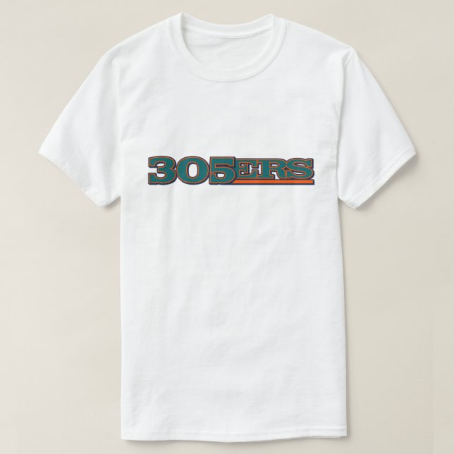 (código de área de Miami) t-shirt 305ers (Frente do Design)