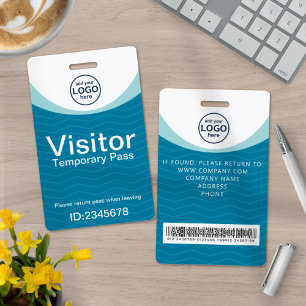 Código de barras do ID do crachá de visitante corp