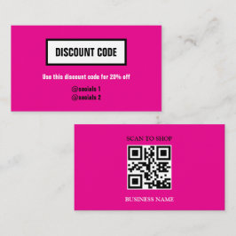 Código de desconto com código QR, Cartão de visita