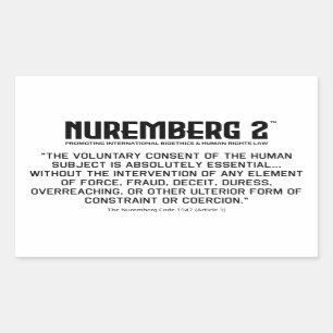 Código de Nuremberga 1947 A. 1 Adesivos retangula