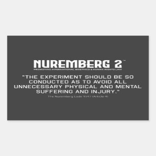 Código de Nuremberga 1947 A. 4 Autocolantes retan
