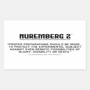 Código de Nuremberga 1947 A. 7 Autocolantes retan