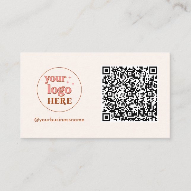 Código de QR estético - Cartões de visitas pequeno (Frente)