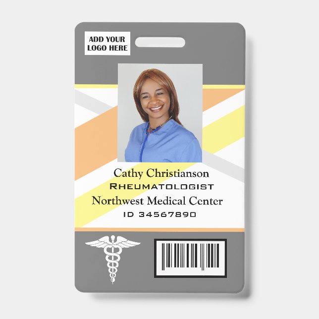 Código de Varredura do Crachá de Nome do Médico ou (Frente)