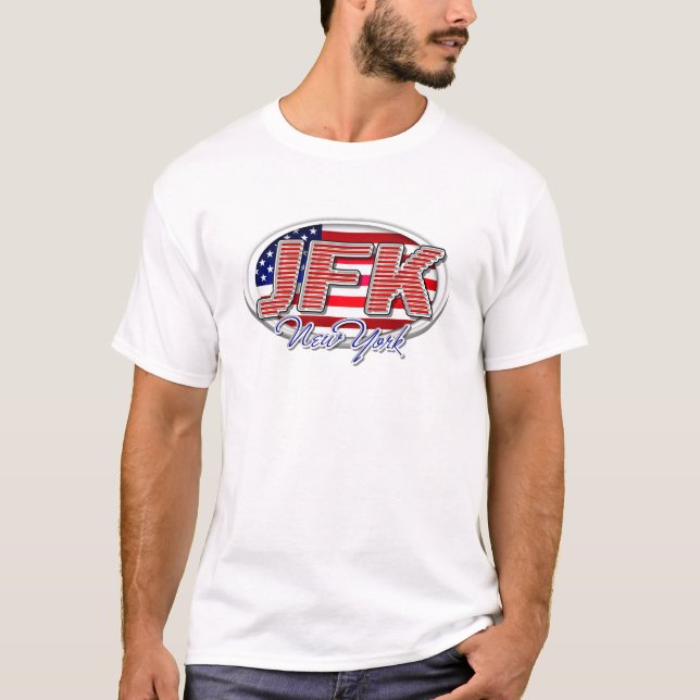 Código do aeroporto JFK New York T-Shirt (Frente)