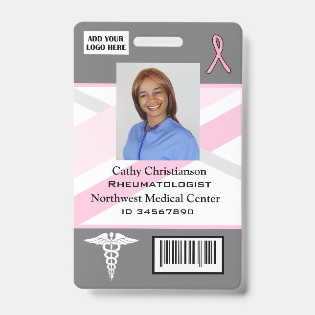 Código do Scanner do Crachá de Nome do Médico ou E (Frente)
