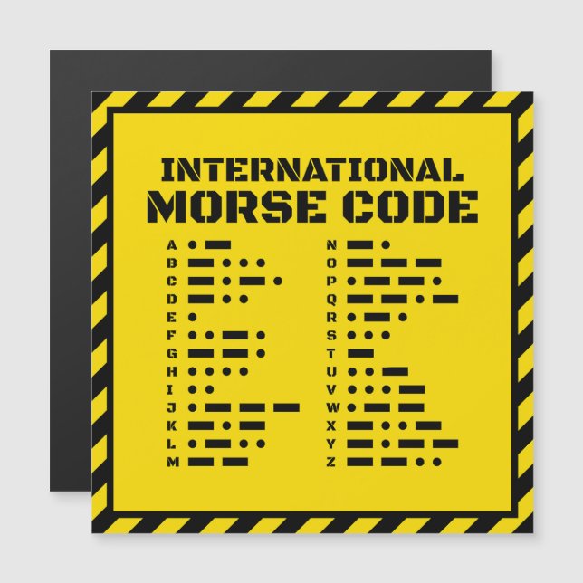 Código Morse Internacional – Industrial em Negrito (Frente/Verso)