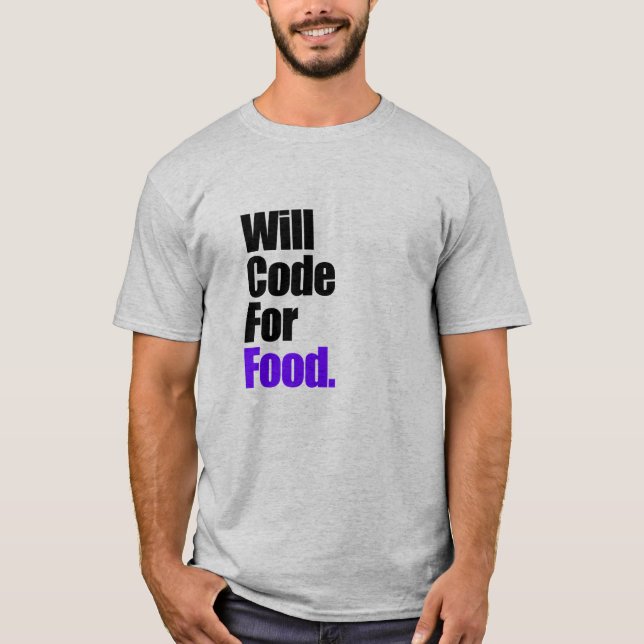 Código Para Comida T-Shirt (Frente)