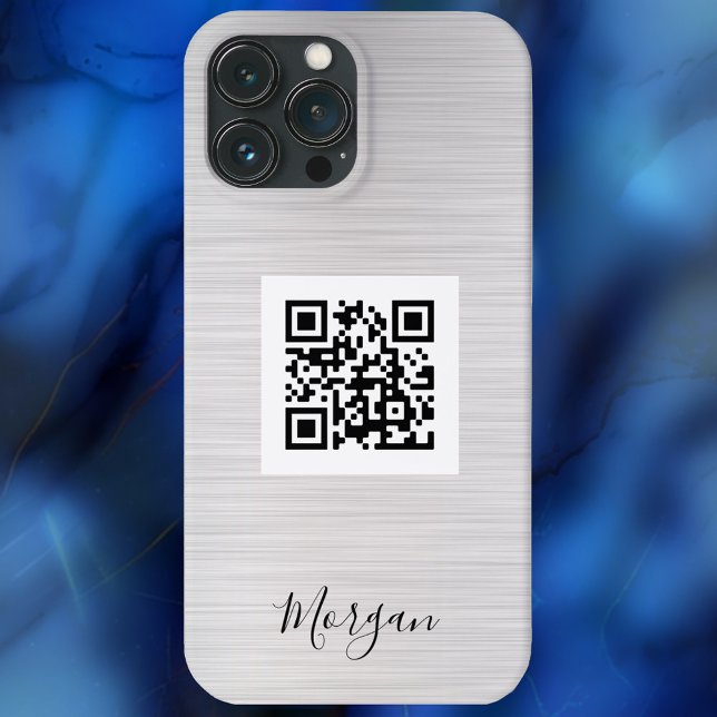 Código QR, Arte de Logotipo ou Foto, Nome, Prata B (Criador carregado)