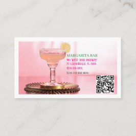 Código QR Bar branco e Lounge Margarita Cartão de