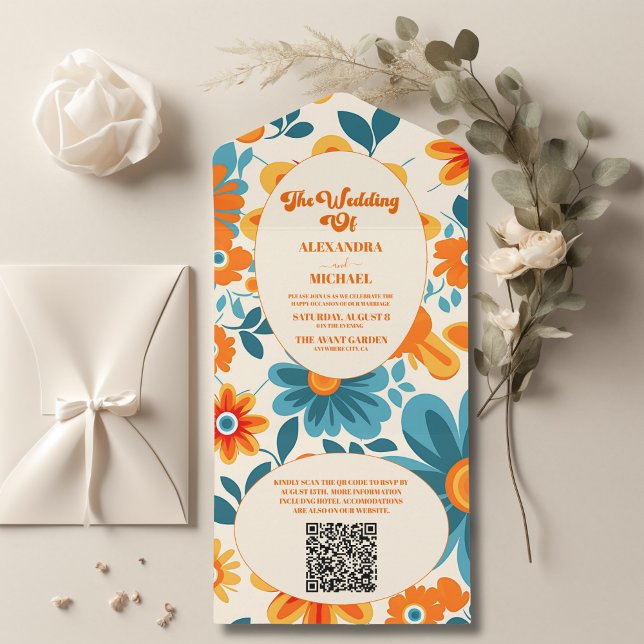 Código QR Bohemian Retro Casual Casual Casual (Criador carregado)