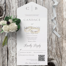 Código QR Branco Moderno dos Anéis de Casamento