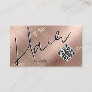 Código QR Cartão de visita de Lista de Cabelos Mod