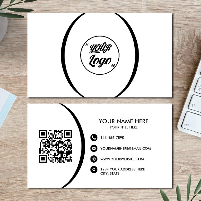 Código QR - Cartão de visita profissional moderno (Criador carregado)