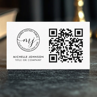 Código QR Cartões de visitas de Notícias Brancas M