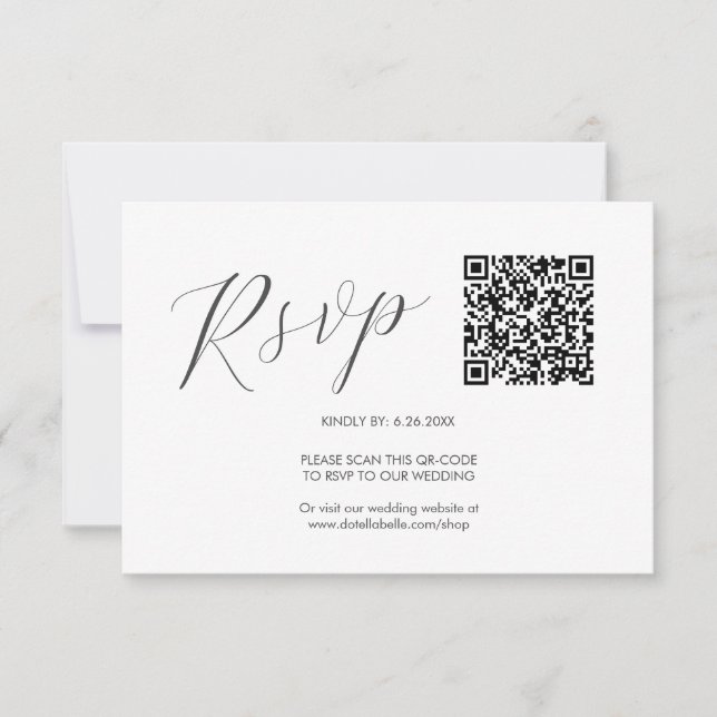 Código QR Cartões RSVP Casados Simples (Frente)
