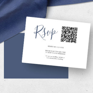 Código QR Cartões RSVP Marinho Azul