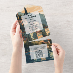 Código QR Casamento de Destino do Lago Como