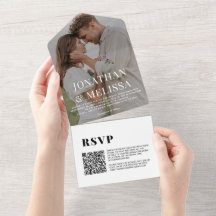 Código QR | Casamento de Fotografias Simples Branc