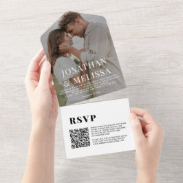 Código QR | Casamento de Fotografias Simples Branc