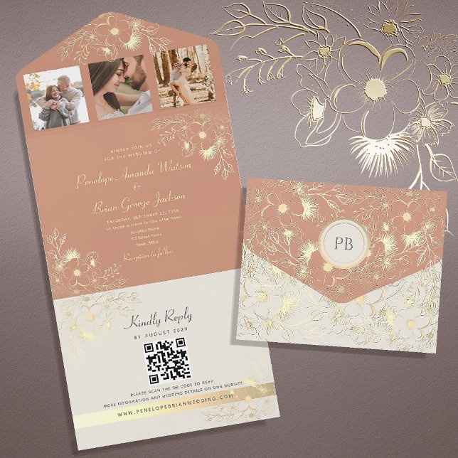 Código QR Casamento de Terracota (Criador carregado)