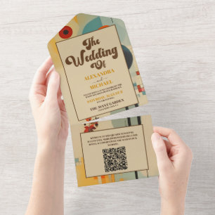 Código QR Casamento Floral Elegante de Meados do S