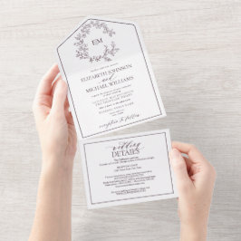 Código QR Casamento Púrpura Folha Púrpura Folha Mo