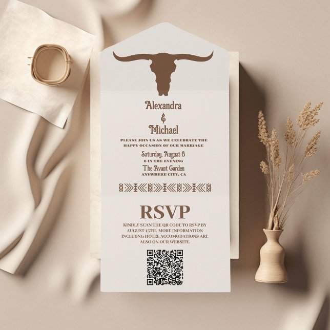 Código QR Casamento Western Country Sudoeste Ranch (Criador carregado)