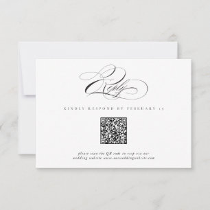 Código QR Clássico de Resposta de Casamento com Le