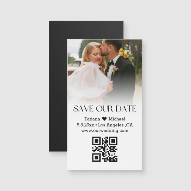 código qr clássico salvar a data foto desbotada ím (Frente/Verso)