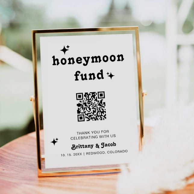 Código QR Código Honeymoon Fundo Sinal de Casament (Criador carregado)