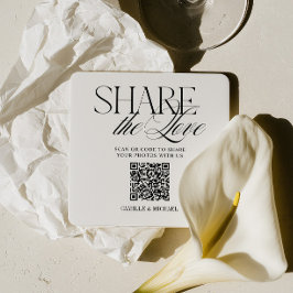 Código QR Compartilhe o Amor - Porta-Copos de Casa