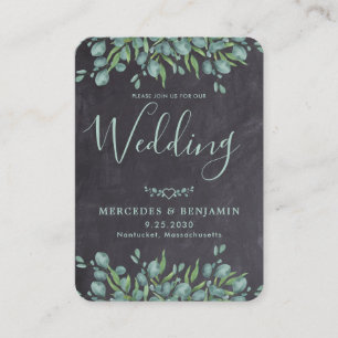 Código QR Convite de Casamento Eucalyptus Rustic