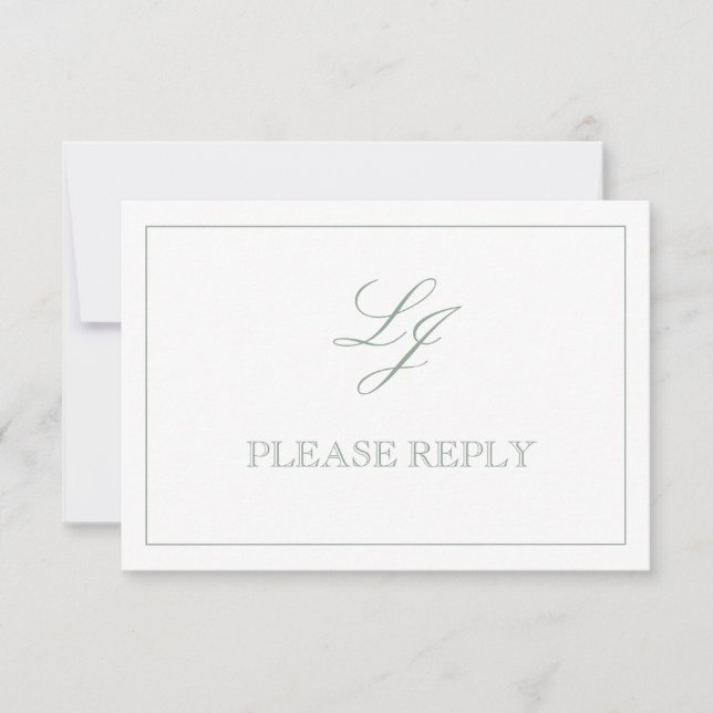 Código QR Convite de Casamento Monograma Script Ve (Frente)