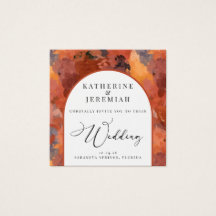 Código QR Convite para Casamento de Arch Terracott