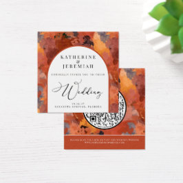 Código QR Convite para Casamento de Arch Terracott