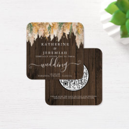 Código QR Convite para Casamento de Grass Pampas d