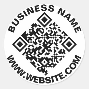 Código QR criado - Autocolantes redondos 20
