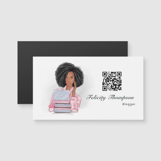Código QR da Blogueira Chefe (Frente/Verso)