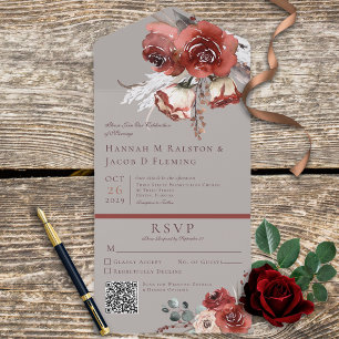 Código QR da Cinza Floral de Ferrugem de outono Ru